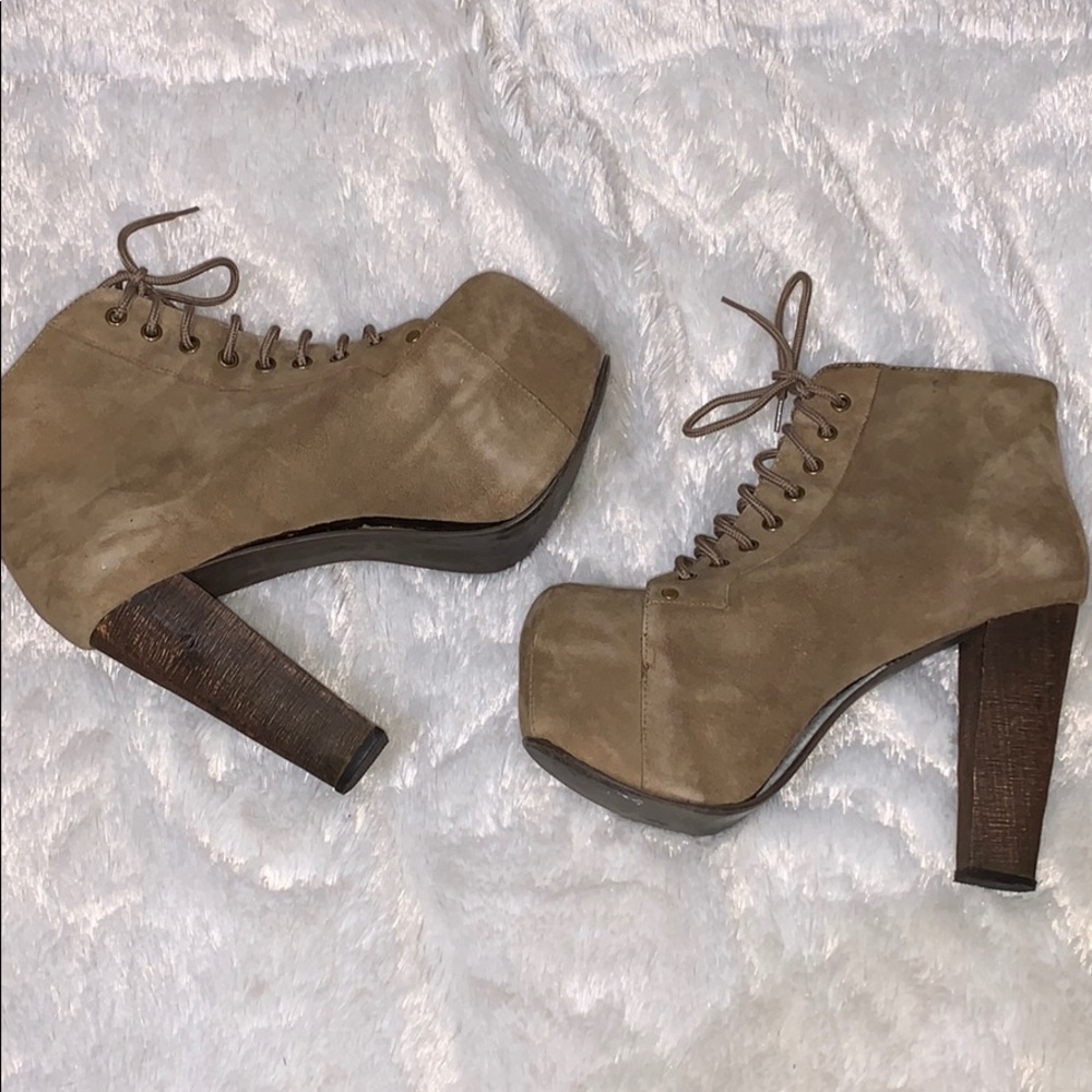Jeffrey Campbell platform suede boots- Litas- 8.5